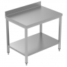 Stainless Steel Work Table With Under Shelf And Backsplash – 1500x700x900+100 mm